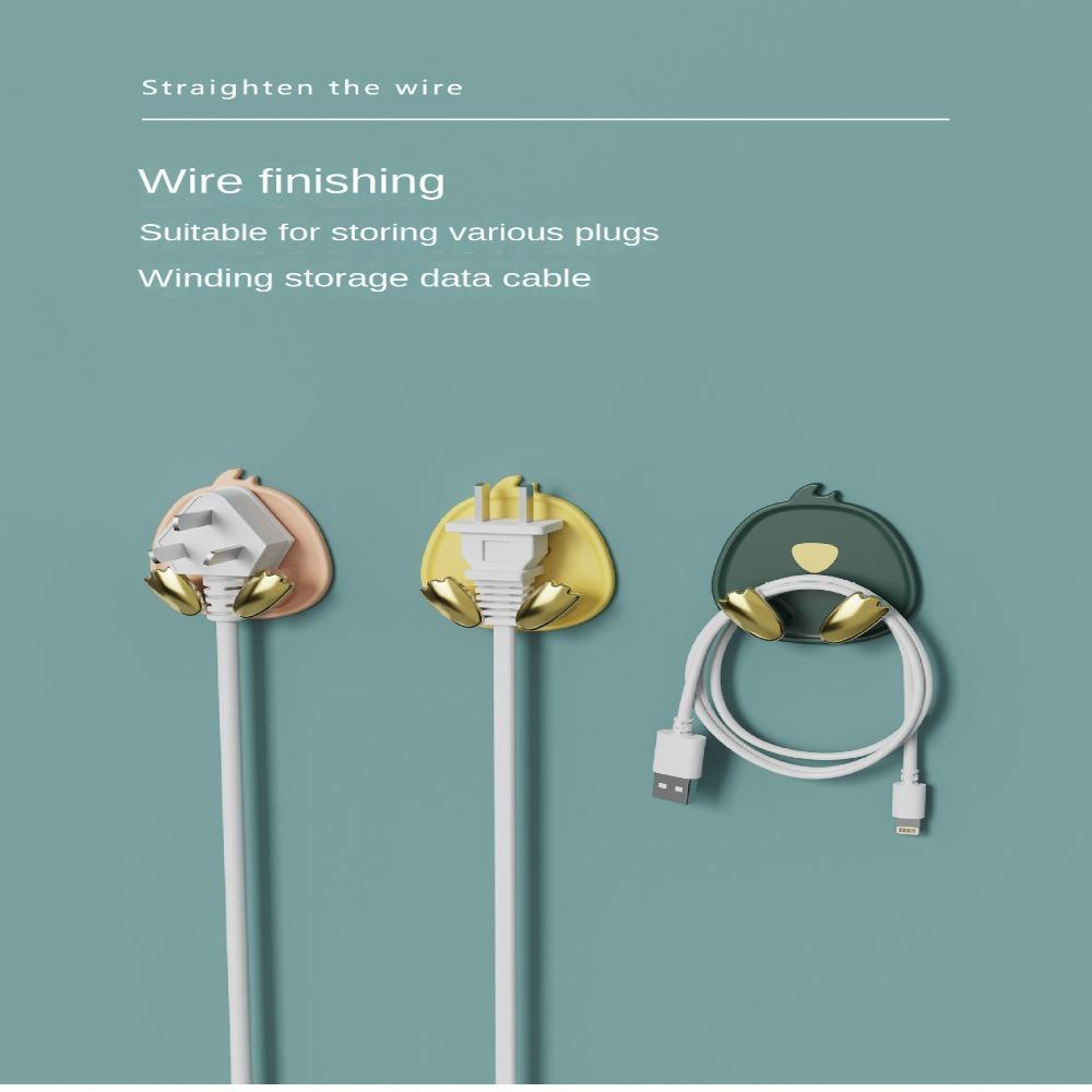 Giá Đỡ Phích Cắm Điện Dán Tường Đa Năng Bằng ABS Kiểu Hoạt Hình Không Đục Lỗ