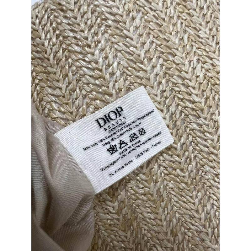 Túi Đeo Vai Thêu logo D Đính Ngọc Trai Phối Dây Xích Thời Trang