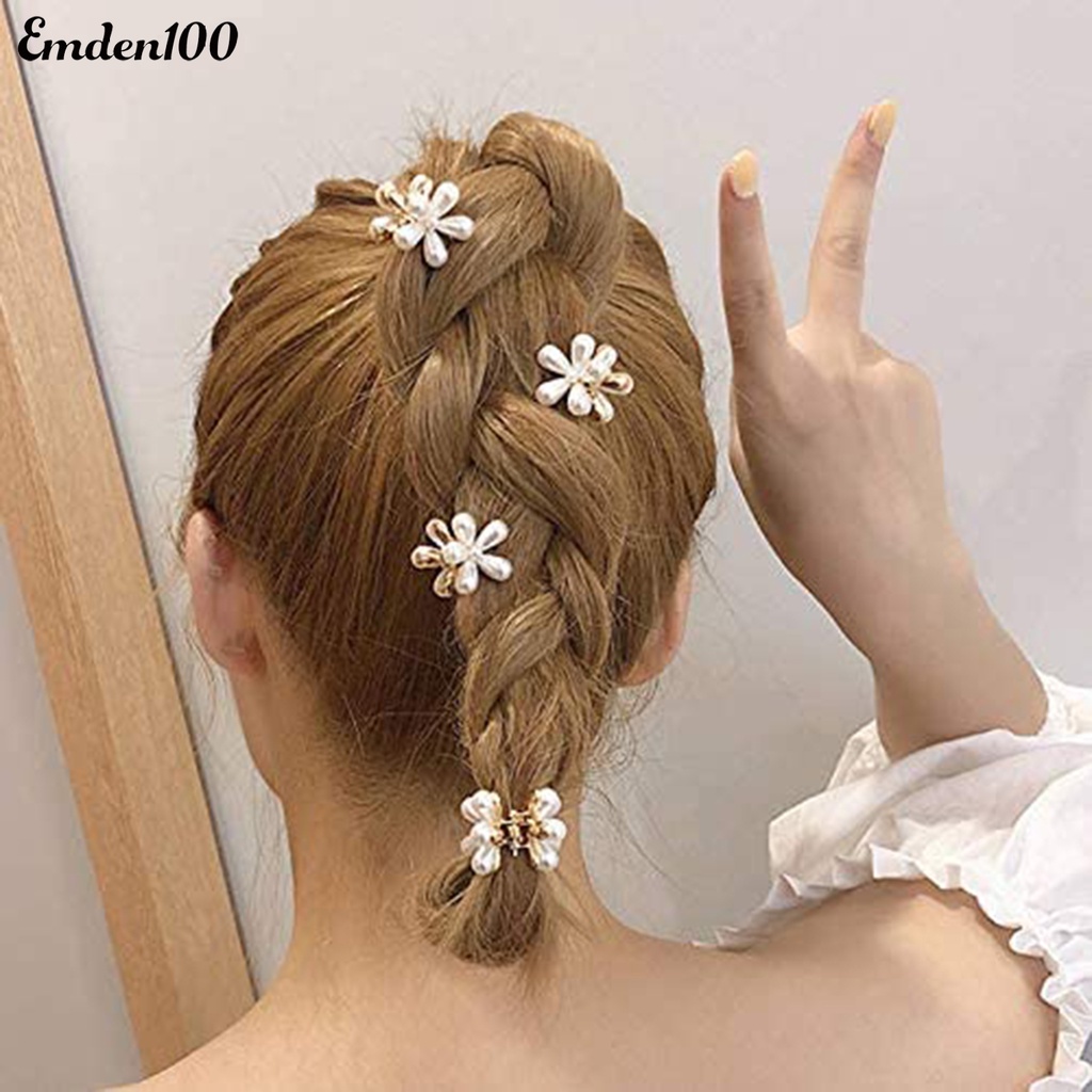 Kẹp Tóc Hình Hoa Đính Ngọc Trai Nhân Tạo Thời Trang