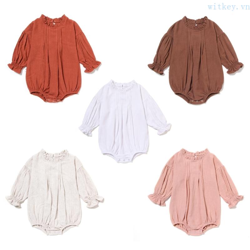 Bộ Áo Liền Quần Tay Phồng Phong Cách Bohemian Tinh Tế Thời Trang Mùa Xuân Cho Bé Gái