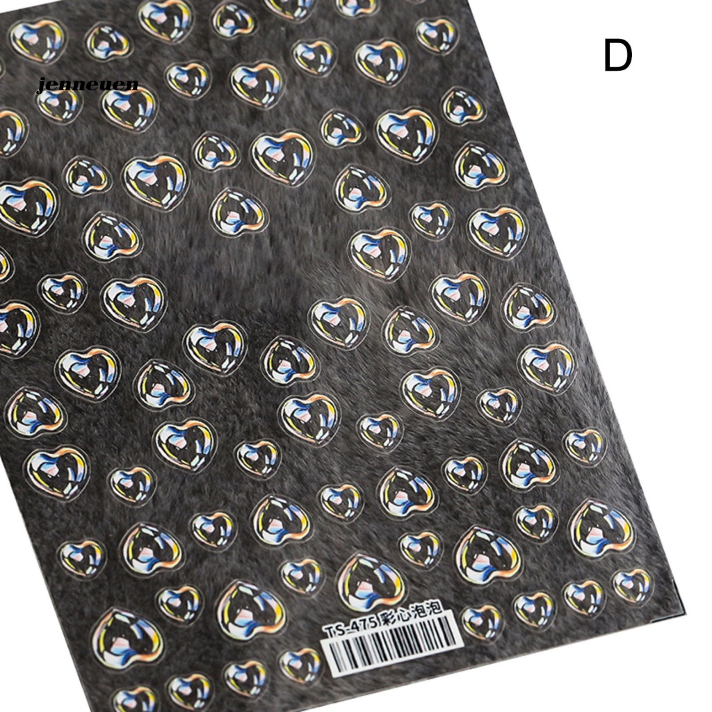 Miếng Dán Bong Bóng Trong Suốt Nhiều Hình Dạng Dùng Trang Trí Móng Tay DIY