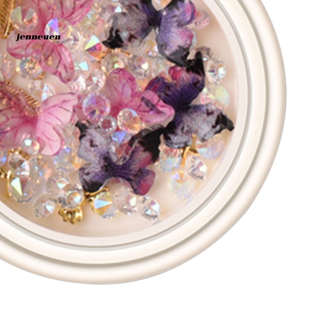 1 Hộp Phụ Kiện Trang Trí Móng Tay Dạ Quang Lấp Lánh Thời Trang Dễ Sử Dụng