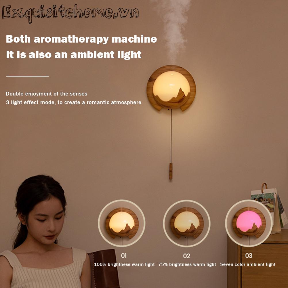 Máy Khuếch Tán Hương Thơm Gắn Tường Có Đèn Ngủ Giao Diện USB Tiện Dụng