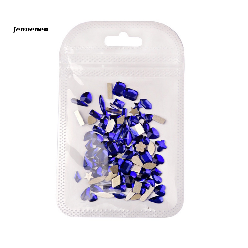 Set 100 Viên Đá 3D Màu Xanh Dương Dùng Trang Trí Móng Tay Nghệ Thuật DIY