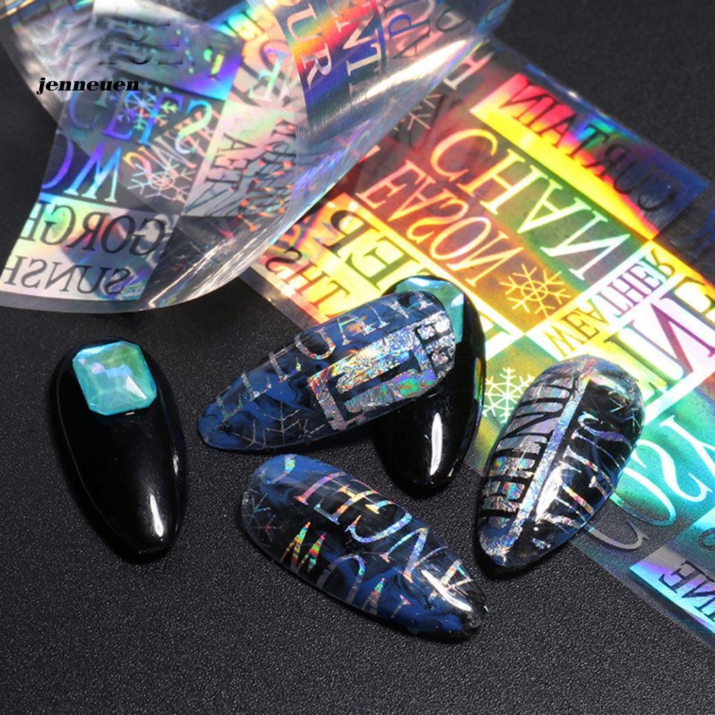 Set 10 Cuộn Giấy Foil Dán Trang Trí Móng Tay Cho Nữ Họa Tiết Ngôi Sao / Trái Tim