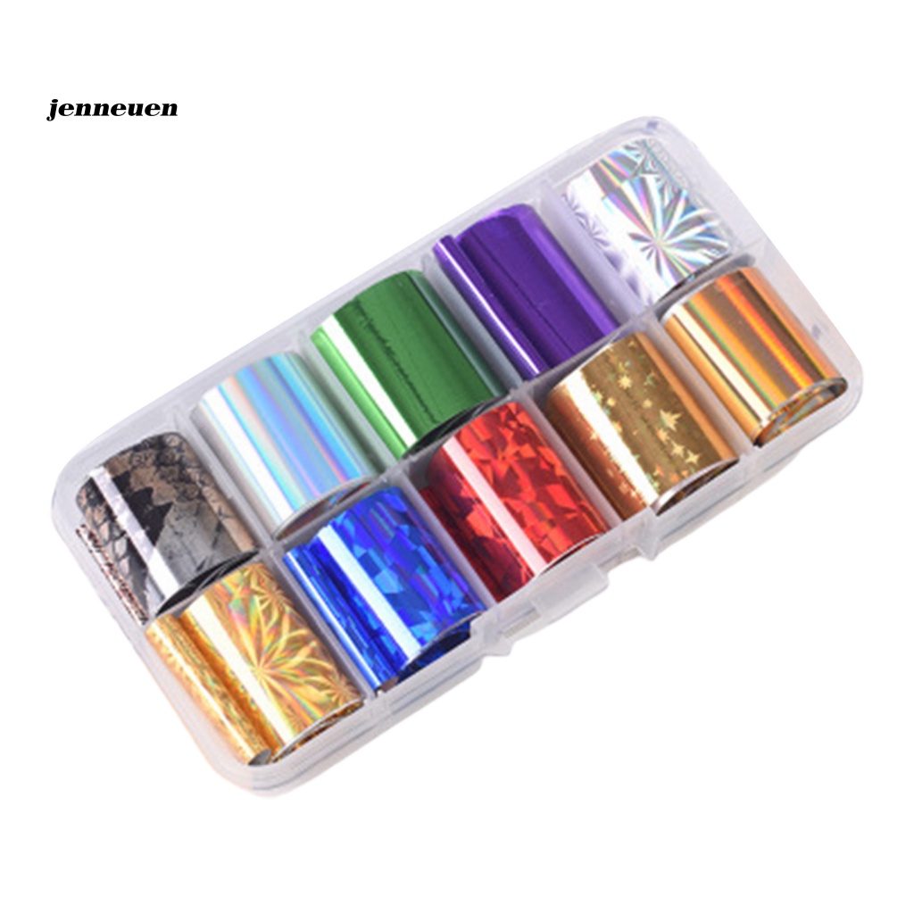 1 Hộp Nhãn Dán Trang Trí Móng Nghệ Thuật 4 Kiểu Không Phai Màu