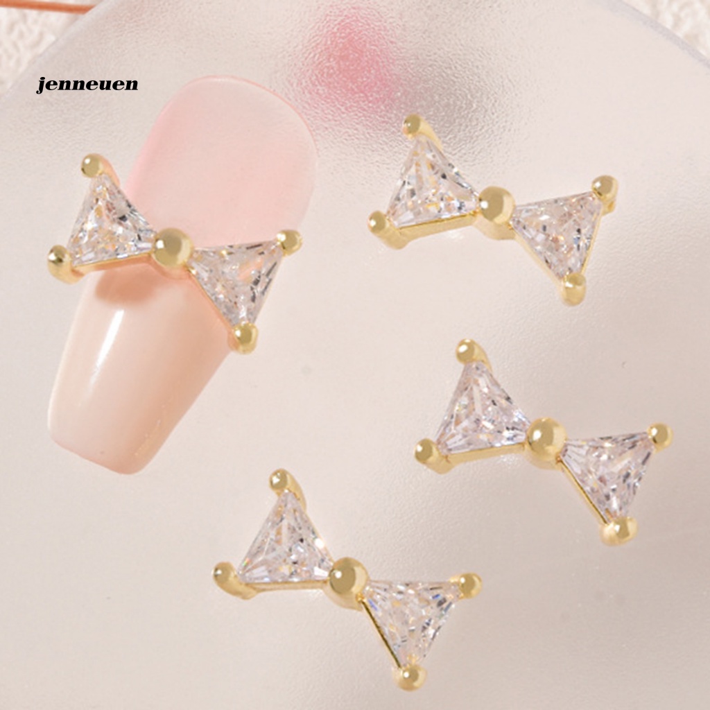 Phụ Kiện Trang Trí Móng Tay Hình Nơ 3D Lấp Lánh Thân Thiện Với Môi Trường