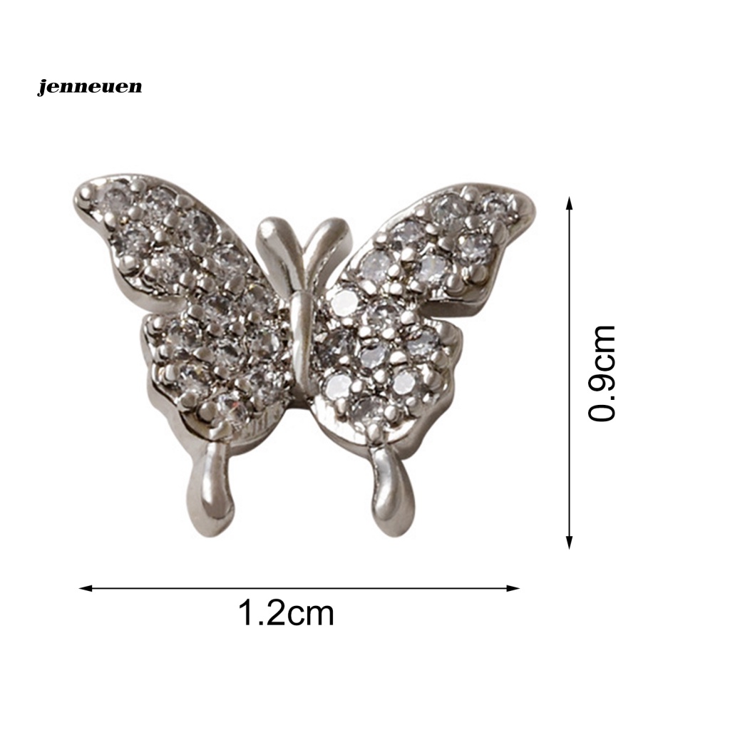Phụ Kiện Trang Trí Móng Tay Nghệ Thuật Hình Bướm Đính Đá Zircon Không Phai Màu