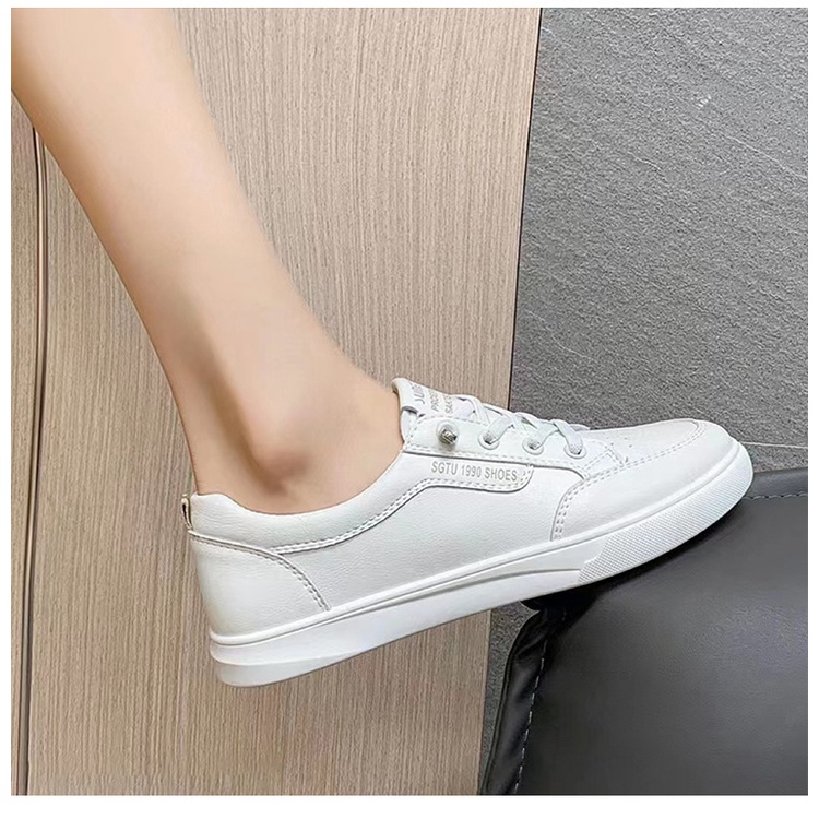 Giày Thể Thao Đế Bằng Phối Lưới Thoáng Khí Thời Trang Mùa Thu Phong Cách Hàn Quốc Mới Cho Nữ