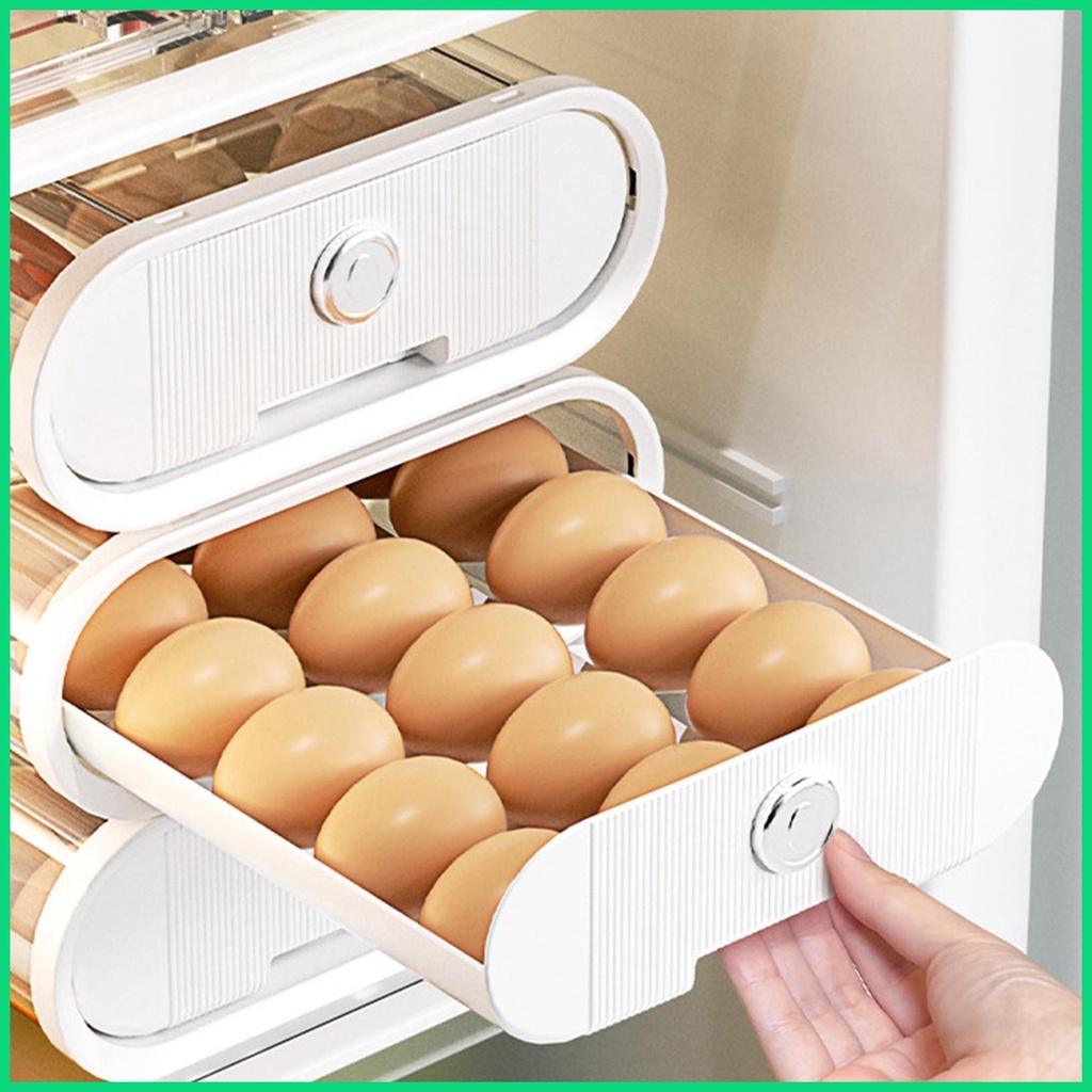 Hộp Đựng Trứng Cuộn Tự Động Xếp Chồng Tiện Dụng Cho Nhà Bếp