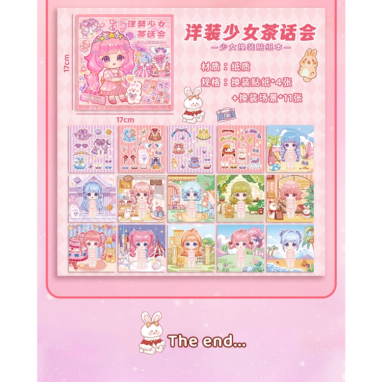 Bộ Sticker Dán Trang Trí Sổ Tay Hình Nhân Vật Collage Dễ Thương DIY