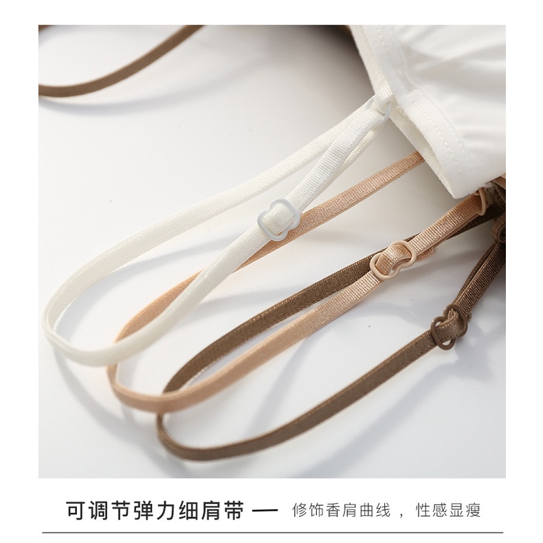 Áo Lót Lụa Hai Dây Có Mút Đệm Ngực Size M-XL Cho Nữ 40-65kg