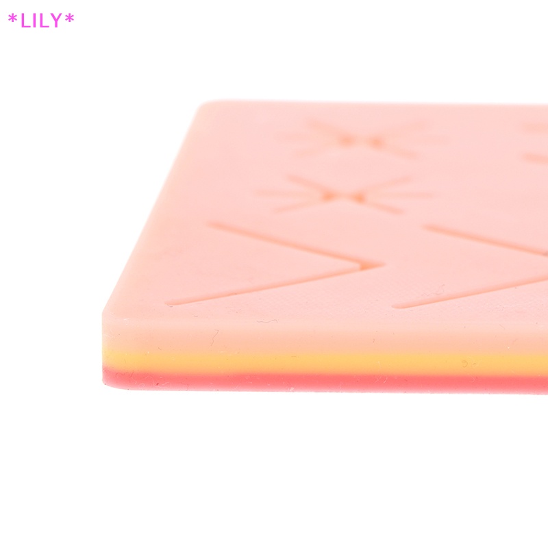 Lily Mini Silicone da Pad khâu vết rạch phẫu thuật chấn thương mô phỏng đào tạo uuu