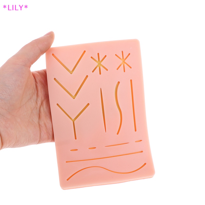 Lily Mini Silicone da Pad khâu vết rạch phẫu thuật chấn thương mô phỏng đào tạo uuu