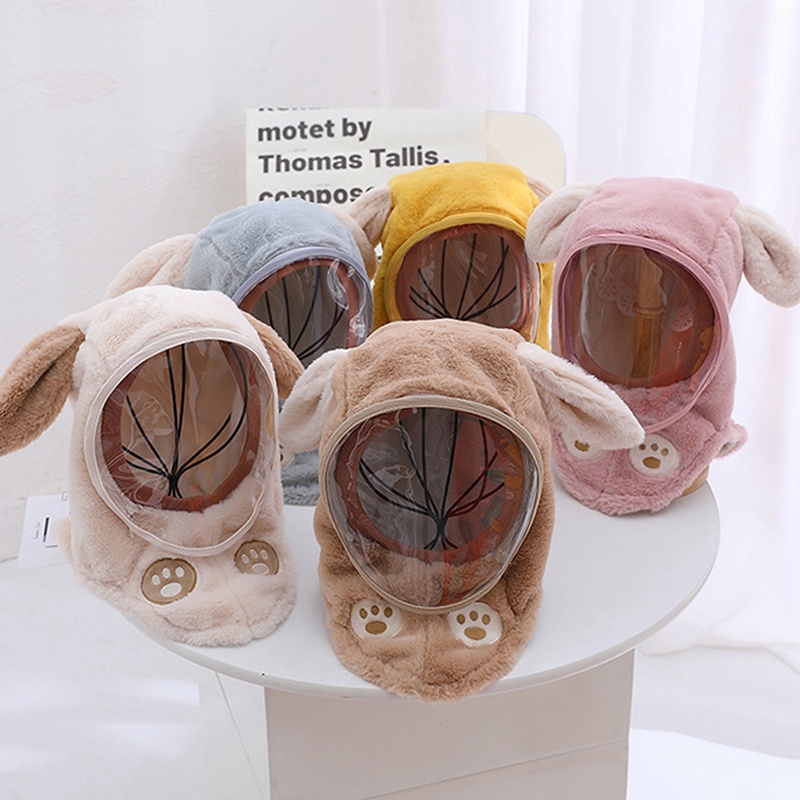 Bbyter trẻ em thời trang mùa đông ấm áp earflap earmuff beanies mũ phụ nữ chống gió dễ thương sang trọng gấu tai mặt nạ mũ