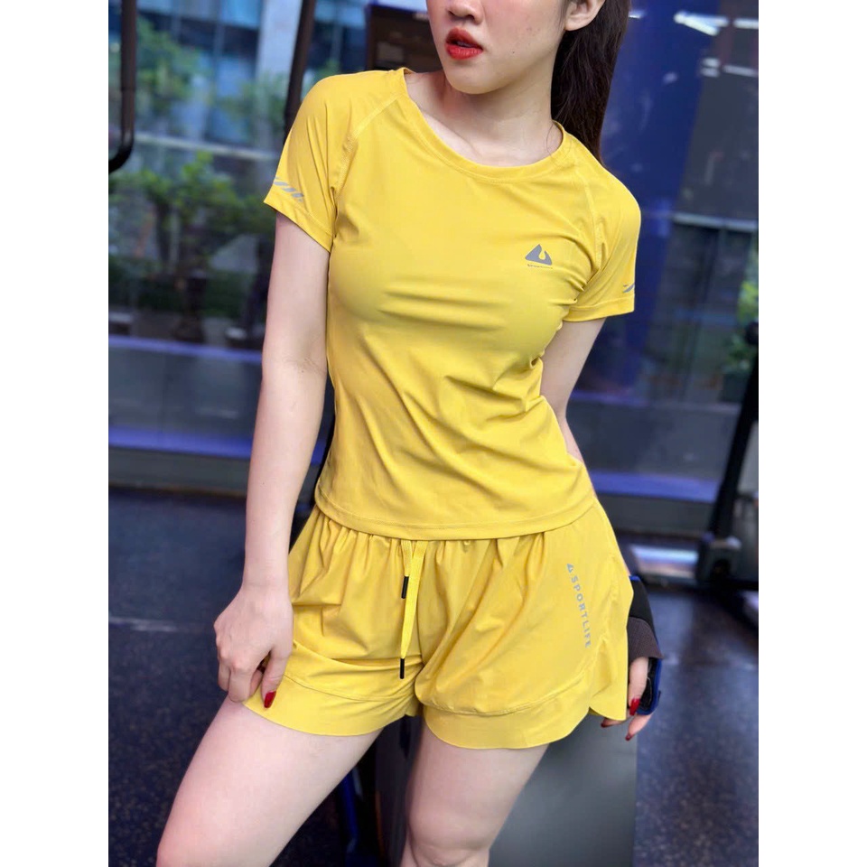 BỘ ĐÙI NỮ SPORT LIFE Đồ tập gym yoga zumba aerobic nữ giá rẻ , set đùi điều hòa chất thun lạnh