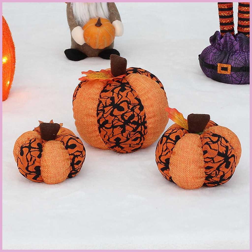 Quả Bí Ngô Nhồi Bông Mềm Mịn Trang Trí Halloween