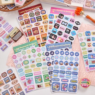 Bộ 2 tờ sticker dán trang trí sổ tay diy hình hamburger và số