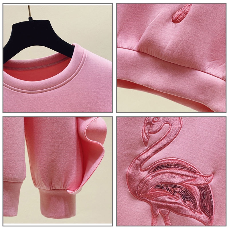 Áo Nỉ Dài Tay Thêu Hoa Thời Trang Cho Bé Gái