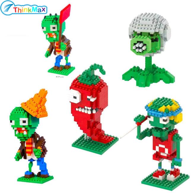 Bộ Đồ Chơi Lắp Ráp Plants VS Zombies Hoạt Hình Vui Nhộn Cho Bé