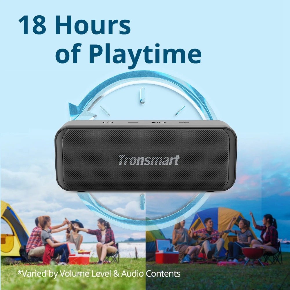 Loa Bluetooth 5.0 Tronsmart T2 Mini Công suất 10W Chống nước IPX7 Cho phép ghép đôi 2 loa | Bảo hành 12 tháng