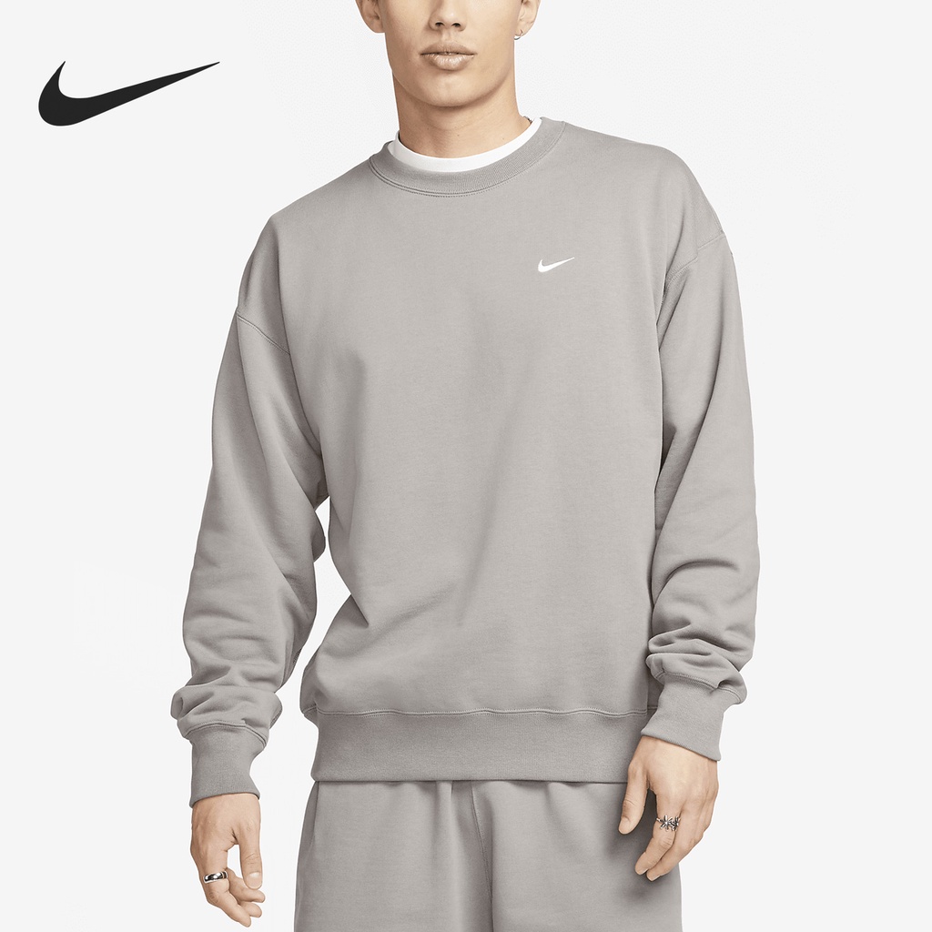 Áo Sweater Dệt Kim Thêu Logo Nike Solo Swoosh Chính Hãng 100% DX0812-029 Cho Nam
