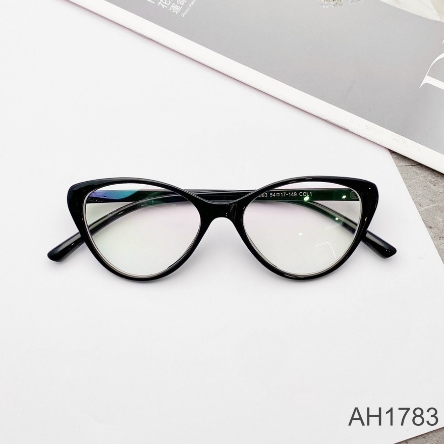 Mắt kính giả cận thời trang mắt mèo 2383 bản lề kim loại gọng unisex nam nữ hàn quốc SH1783