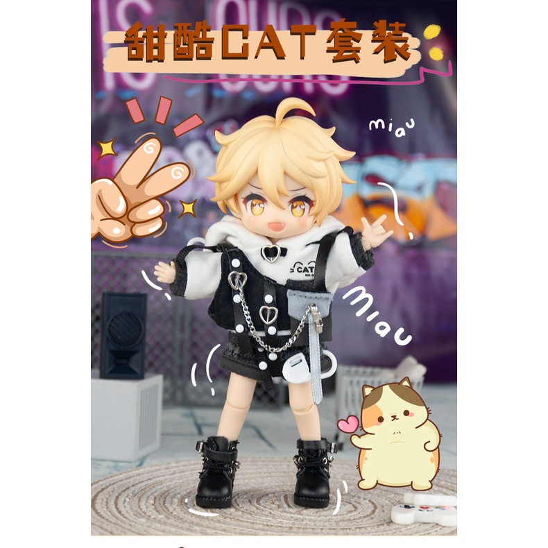 Bộ Đồ Thời Trang Cho Búp Bê Đáng Yêu ob11 GSC YMY obitsu11 1 / 12 BJD BODY9 DDF