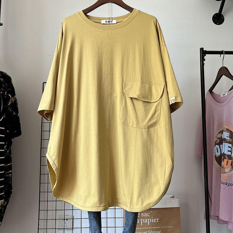 (50-150kg) Áo Thun Nữ Oversized Tay Ngắn Cắt Dài
