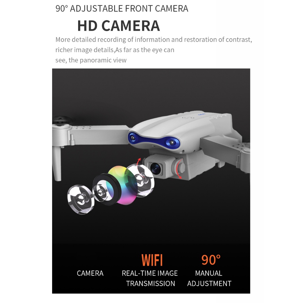 Máy Bay Điểu Khiển Từ Xa E99&k3 4K HD camera kép Điều hướng 1080P Pin 1800mAh Máy Bay Không Người Lái | BigBuy360 - bigbuy360.vn