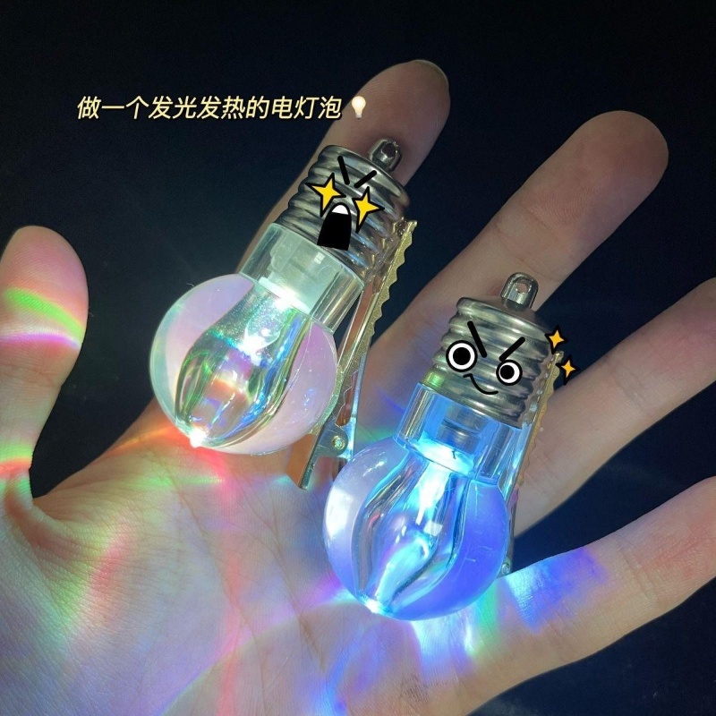 Kẹp Tóc Mái Bằng Điện Hình Bóng Đèn Vui Nhộn Phong Cách Mới 2023 Cho Nữ