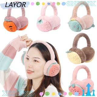 Chụp Tai Giữ Ấm Mùa Đông Kiểu Hoạt Hình Trái Cây Xinh Xắn Cho Bé