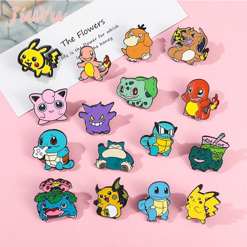 Ghim Cài Áo Họa Tiết Hoạt Hình Pokemon Độc Đáo