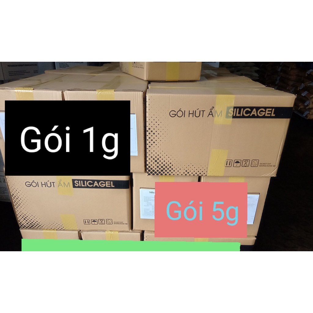 Hạt Hút Ẩm đóng túi 1KG loại 1/5/100/200/500g Silicagel - Hạt chống ẩm mốc, khử mùi - SILICA GEL 500G.
