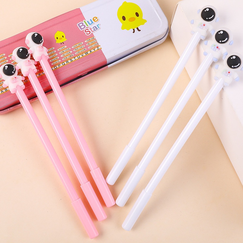 Bút Mực Gel Ngòi 0.5mm Họa Tiết Phi Hành Gia Hoạt Hình Dễ Thương Cho Bé