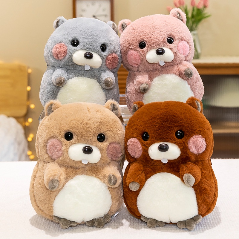 Túi Đeo Chéo Hình Chuột hamster Nhồi Bông Dễ Thương Phong Cách Hàn Quốc