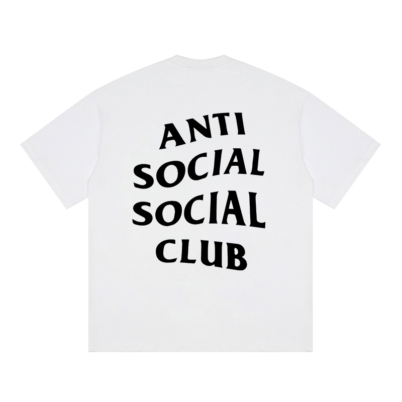 Áo Thun Ngắn Tay In Chữ antisocial club Thời Trang Nam Nữ