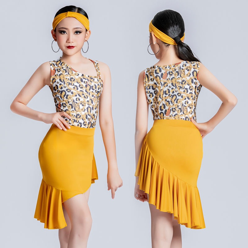 Đầm Khiêu Vũ Latin Dài Tay Thiết Kế Mới Cao Cấp Thời Trang Dành Cho Bé Gái