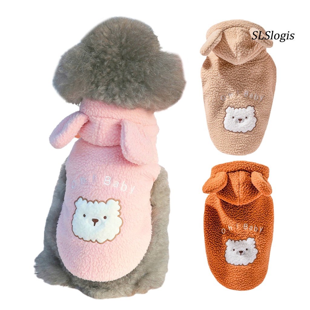 Áo Khoác Mềm Mại Có Nón Trùm Tai Thỏ Dễ Thương Dành Cho Cún Cưng