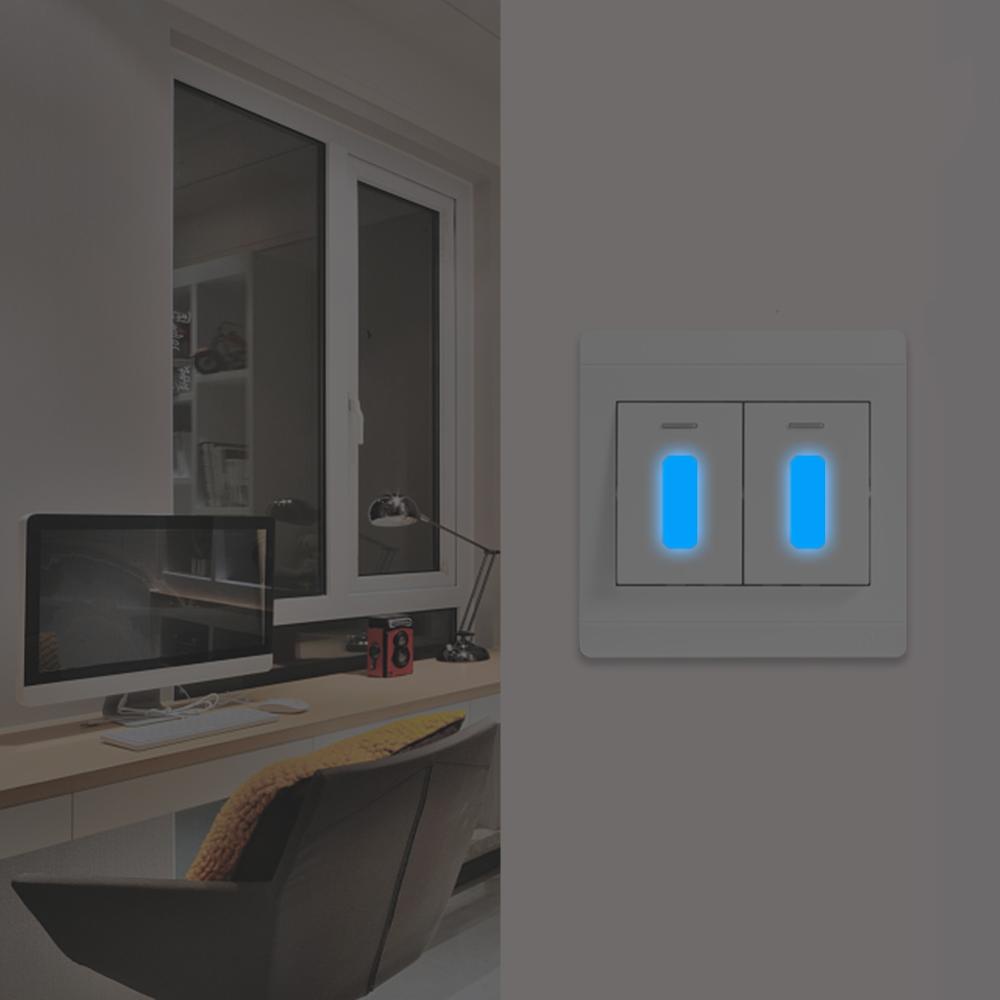 Miếng Dán Công Tắc Đèn Dạ Quang Hình Chữ Nhật E2V8 DIY