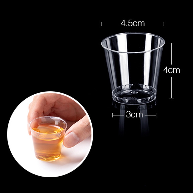 Set 50 Cốc Nhựa mini Trong Suốt Dùng Một Lần Để Chụp Ảnh Tiện Dụng