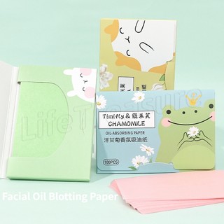 Hộp 50 / 100 tờ giấy thấm dầu hương hoa chăm sóc da mặt