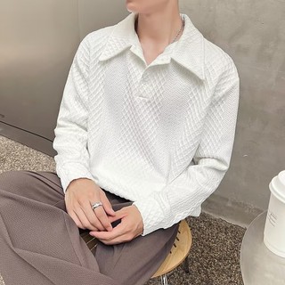 Veel sweatshirt nam retro slightly wide long-leeved pullover top beige loose texture trendy street we