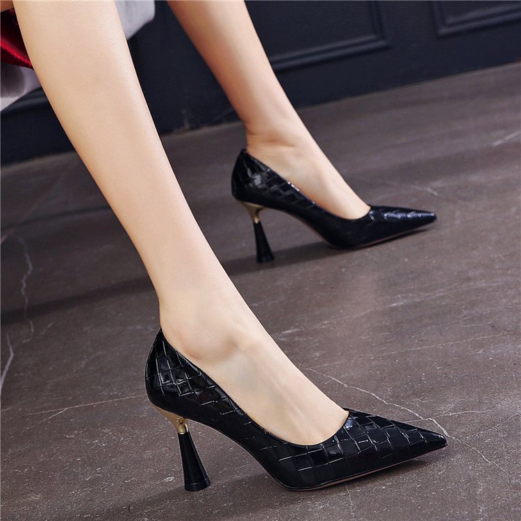 Giày Cao Gót Da Mũi Nhọn Thời Trang Dành Cho Nữ / Size 34-39