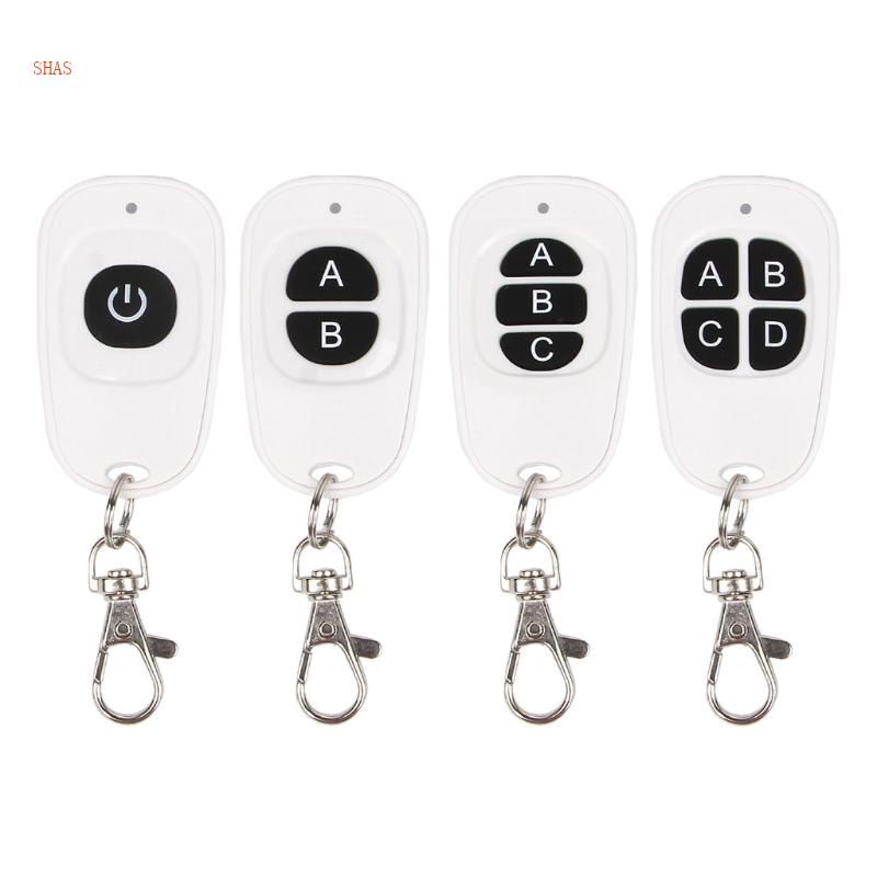 Điều khiển từ xa không dây shas 1ch 2ch 3ch 4ch rf 1-4 bộ phát nút 433mhz ev1527