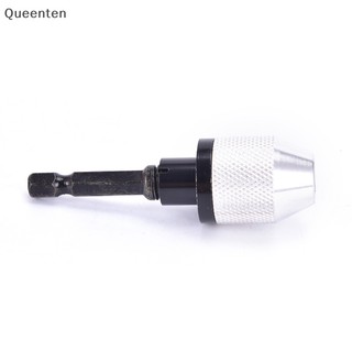 Queenten 1/4 "hex shank keyless drill chuck quick change bit driver converter adapter qt