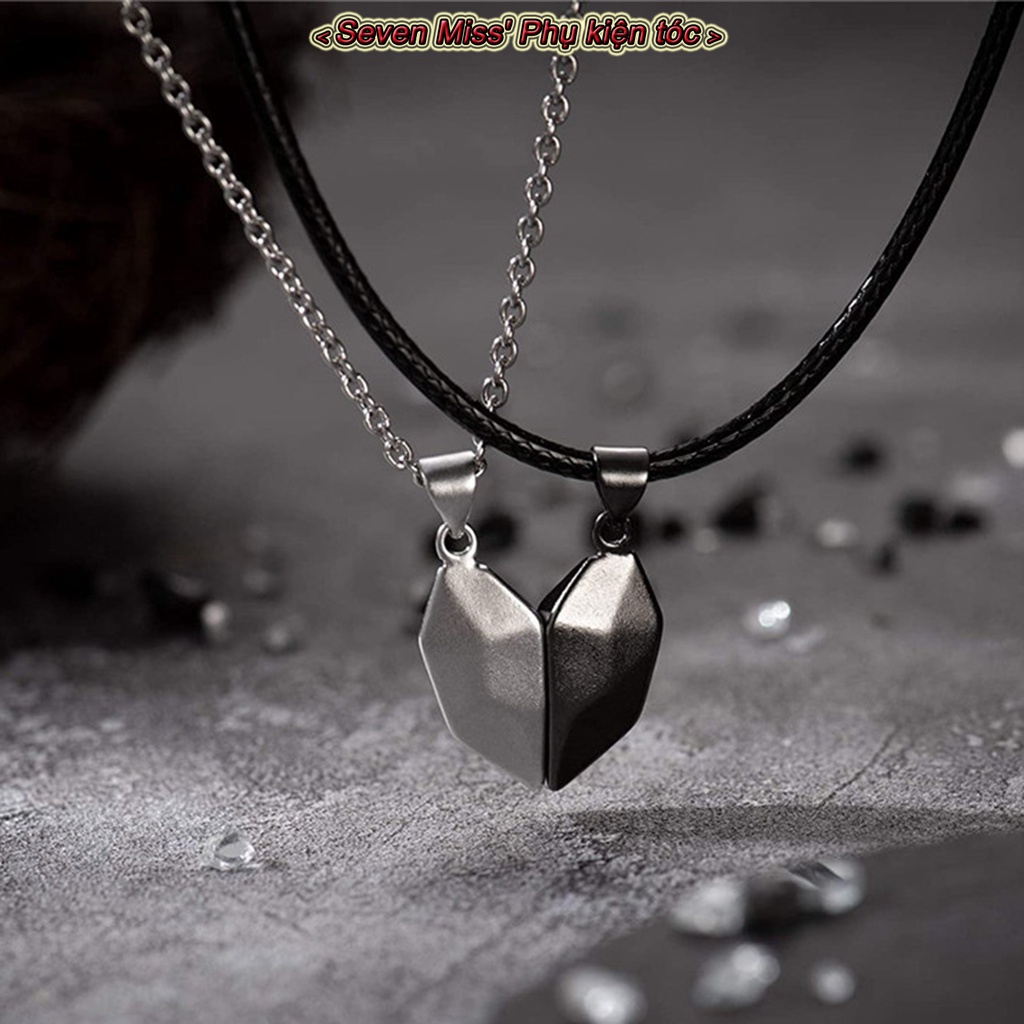 Vòng cổ Mặt Trái Tim Có Nam Châm Cho Cặp Đôi