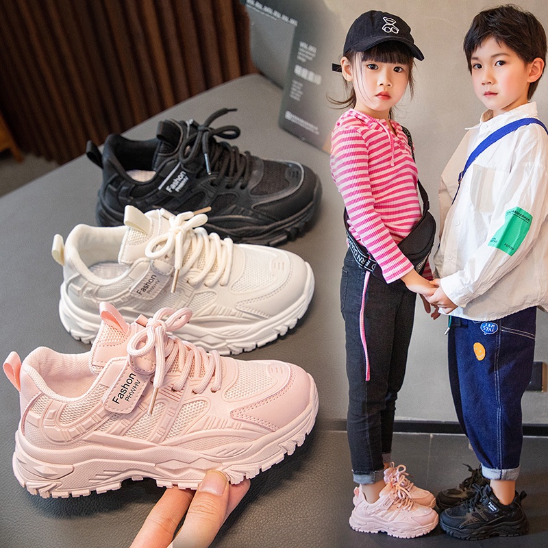 Giày thể thao MICHLEY vải lưới chống trượt thoáng khí phong cách Hàn Quốc thời trang mùa thu dành cho trẻ em