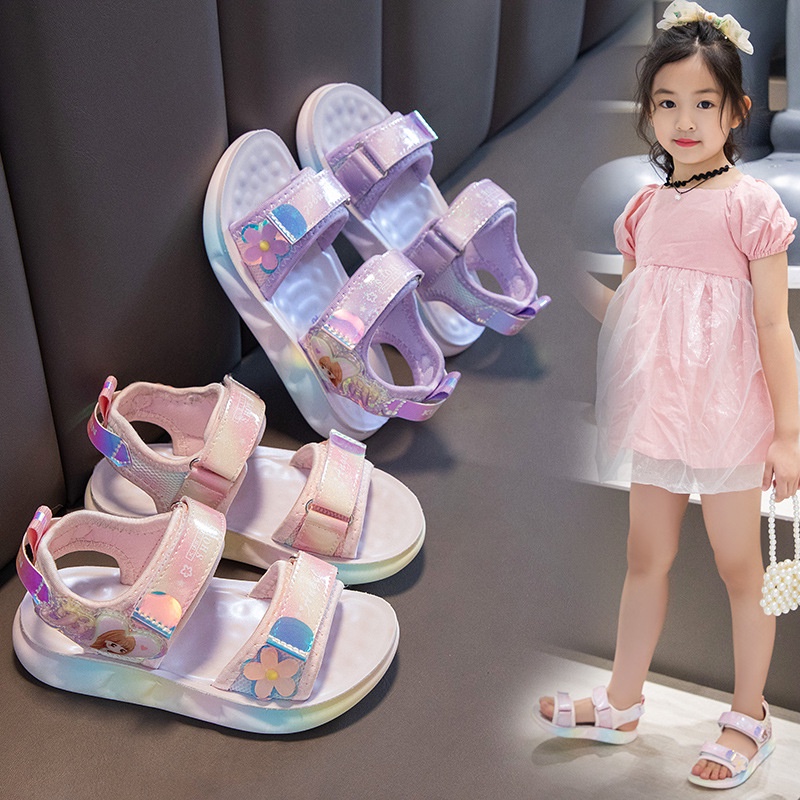 Giày Sandal Đế Mềm Họa Tiết Hoạt Hình Thời Trang Mùa Hè 2023 Dành Cho Bé Gái