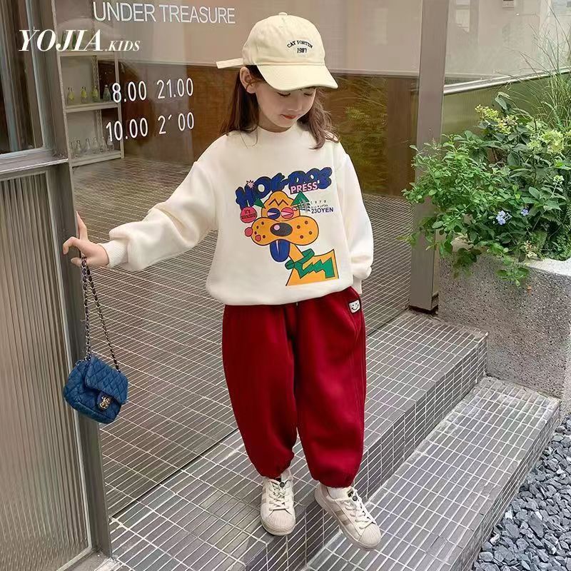 Áo Sweater Cổ Thấp Màu Trơn In Hoạt Hình Thời Trang Mùa Xuân Cho Bé